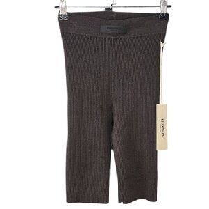 Essentials Fear of God Womens Ribbed Bike Shorts, Cotton Blend, High Rise, Small